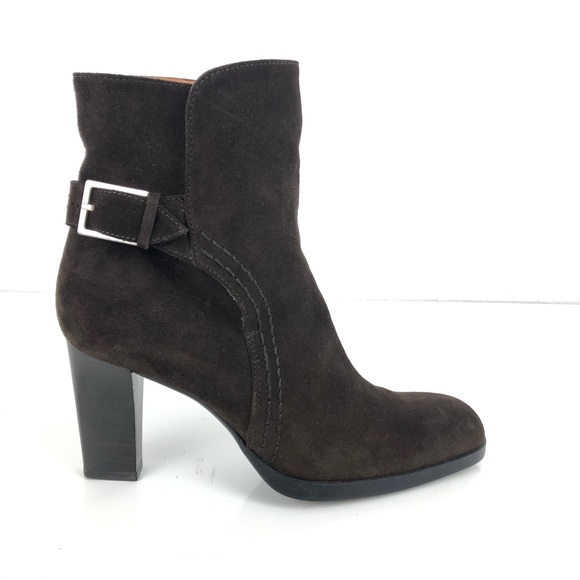Talons Tod's En Daim Marron Avec Détail Métal - Taille 7.5 US, état Excellent